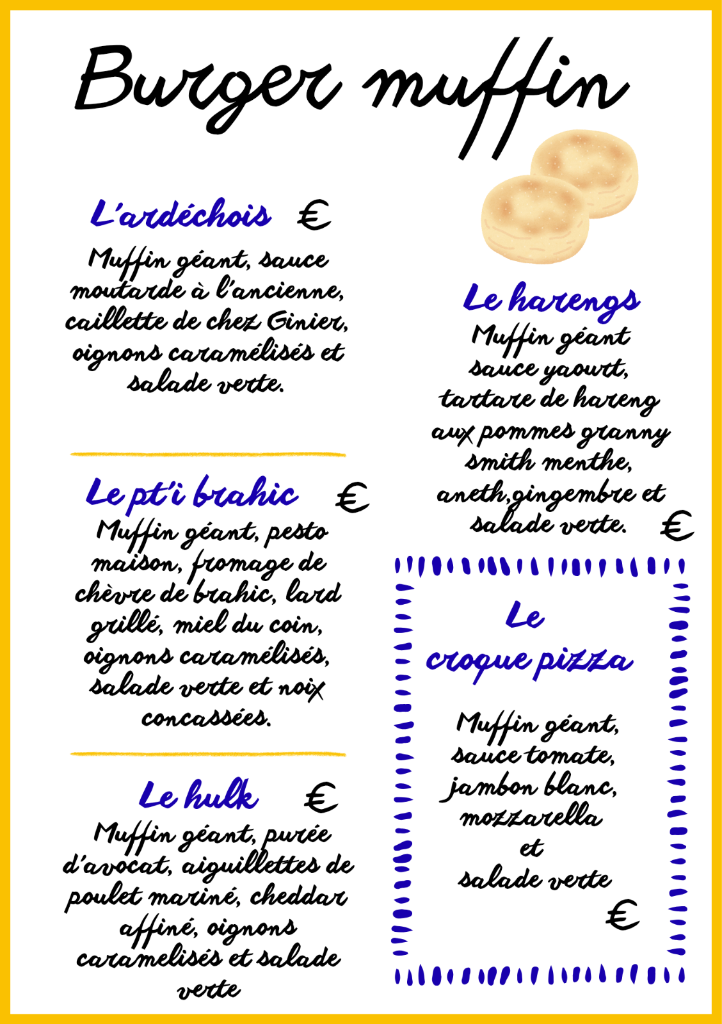 Carte du Foodtruck — Burger Muffins